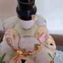 Vintage porcelain table lamp.  Italy. Image 6