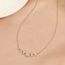 Crystal Pendant Gold Tone Necklace Image 3