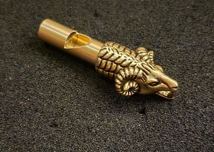 Ram head whistle/ brass