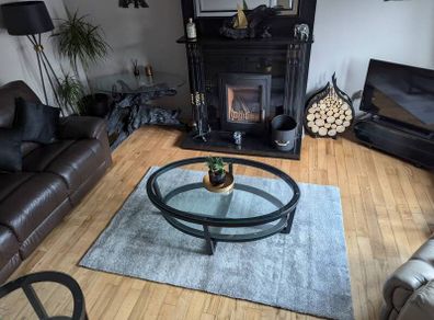 Living Room Grey Rug