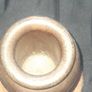 A Beautiful Vintage Wooden Vase made from a single piece of wooden log has been carefully turned on a lathe to create this urn shaped vase. Original bark details remain around the base Image 2