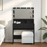 Dressing Table with LED Black 80x41x134.5 cm Image 3