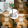 Touch Control Table Lamp, 3-Way Dimmable Bedside Lamps Nightstand Lamps with Flaxen Fabric Shade for Bedroom Living Room,LED Bulbs Included (FREE SHIPPING) Image 5