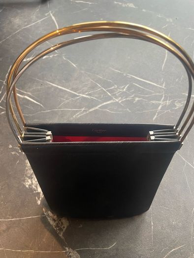 Cartier Trinity Hand Bag Leather Black