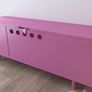 Mostrop Ikea TV stand unit cabinet vtg Pink Rose glass shine unit ps Image 6