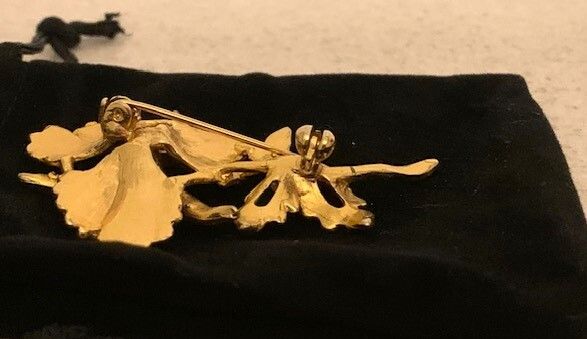 Mid Century Orchid Brooch