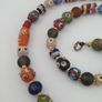 Antique Venetian Style MultiColor Mix Glass Beads Necklace Image 6