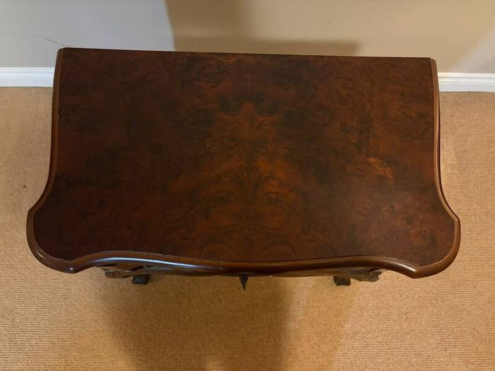 Vintage two-drawer chest with brass handles
