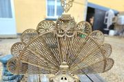 1960/70s Brass Peacock Firescreen