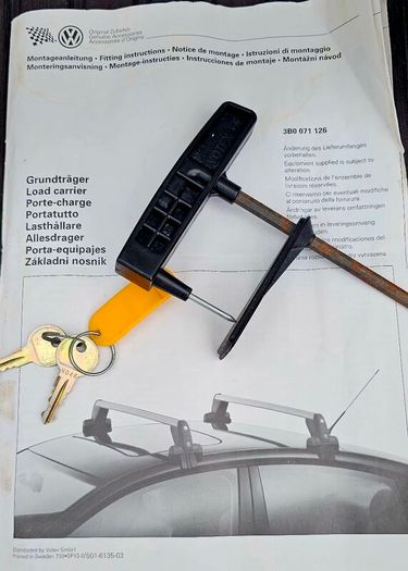 Volkswagen OEM roof rails / bars.