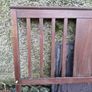 Antique bed ends, teak or mahogany with inlay. Image 8