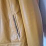 new faux leather fully lined mustard jacket sz 28/30 Image 4