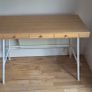 IKEA desk with bamboo top Image 2