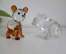 PRICE DROP ... Glass Animal Pair