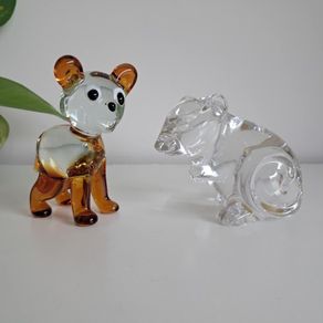 PRICE DROP ... Glass Animal Pair