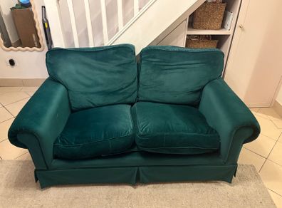 Free 2 seater green velvet sofa/couch