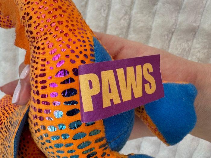 Drago The Baby Dragon Orange Shiny Paws Plush approx. 20cm. Used Please see pictures