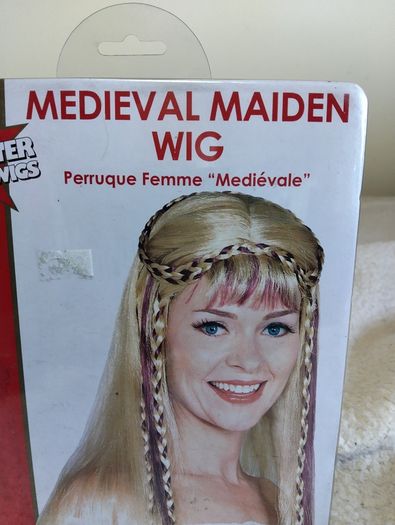 Medieval Maiden Fancy Dress Wig, New In Box
