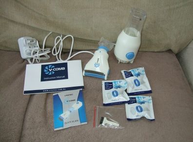 V-comb electrical headlice remover