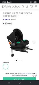 Ickle bubba car seat and isofix