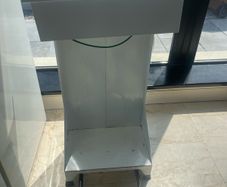 White Commercial Pedal Operated Open Rubbish Bag Holder - Can Deliver