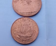 1967 Unc English Penny And Halfpenny