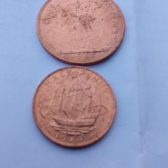 1967 Unc English Penny And Halfpenny