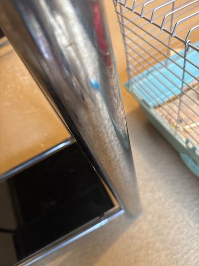 FREE Black glass and aluminium desk