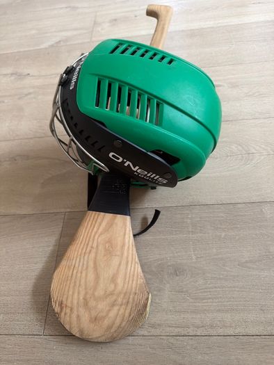 Hurling helmet and a hurley (size S)