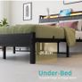 Double Bed Frame, Bed Frame Double with Charging Station and LED Lights Image 5
