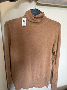 Brand New Camel Polo Neck Jumper