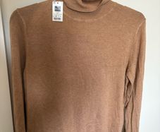 Brand New Camel Polo Neck Jumper