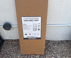 Galvanised shelving unit