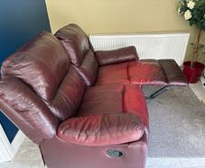 recliner 2 seater leather sofa