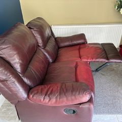 recliner 2 seater leather sofa