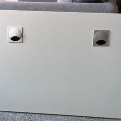 White Desktop Table Top with Cable Grommets (80x60 cm)  No legs (Dublin 2)