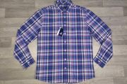 New Johnnie-O Button Down Check Shirt Mens Medium RRP 98