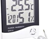 Lcd Electronic Thermometer With Internal And External Temperature And Humidity Measurement With Clock, Date And Alarm