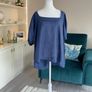 Ladies Navy Plus-size Square-Neck Top from SHEIN CURVE Image 4