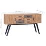 Side Cabinet 140x30x75 cm Solid Teak Image 4