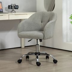 Home office chair, ergonomic desk chair with rocking function, teddy velvet look 56 x 61 x 86 cm Gray
