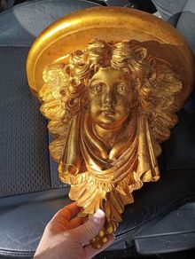 Vintage large angel wall shelf