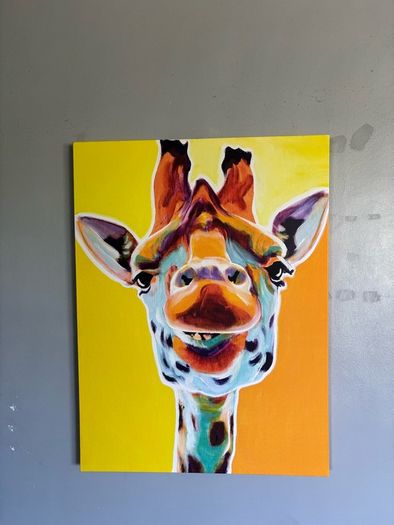 Large Canvas Giraffe No.3 " Sunflower" Alicia VanNoy Call