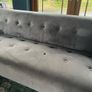 Grey Velvet 3/4 person couch Image 4