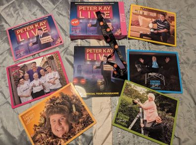 Limited Edition Peter Kay Bundle, Placemats, Tour Programme, VIP Lanyard