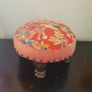 Vintage upholstered footstool Image 2