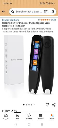 Reading pen ( dyslexia assistance New AI translator)