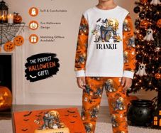 Halloween Personalised Treat Boxes and Matching pyjamas