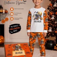 Halloween Personalised Treat Boxes and Matching pyjamas