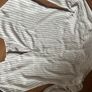 brand new oasis white navy pinstriped blouse Image 3